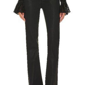 FRAME Le High Flare Coated Black Jeans High Rise Bell Bottom Size 29. Like New!